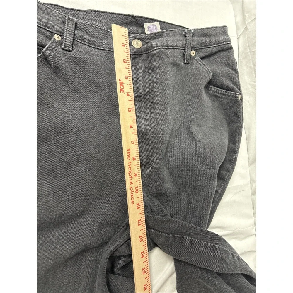 Just My Size Straight Leg Jeans Women Sz 18W/33 (Measured 30x28) Black Stretch